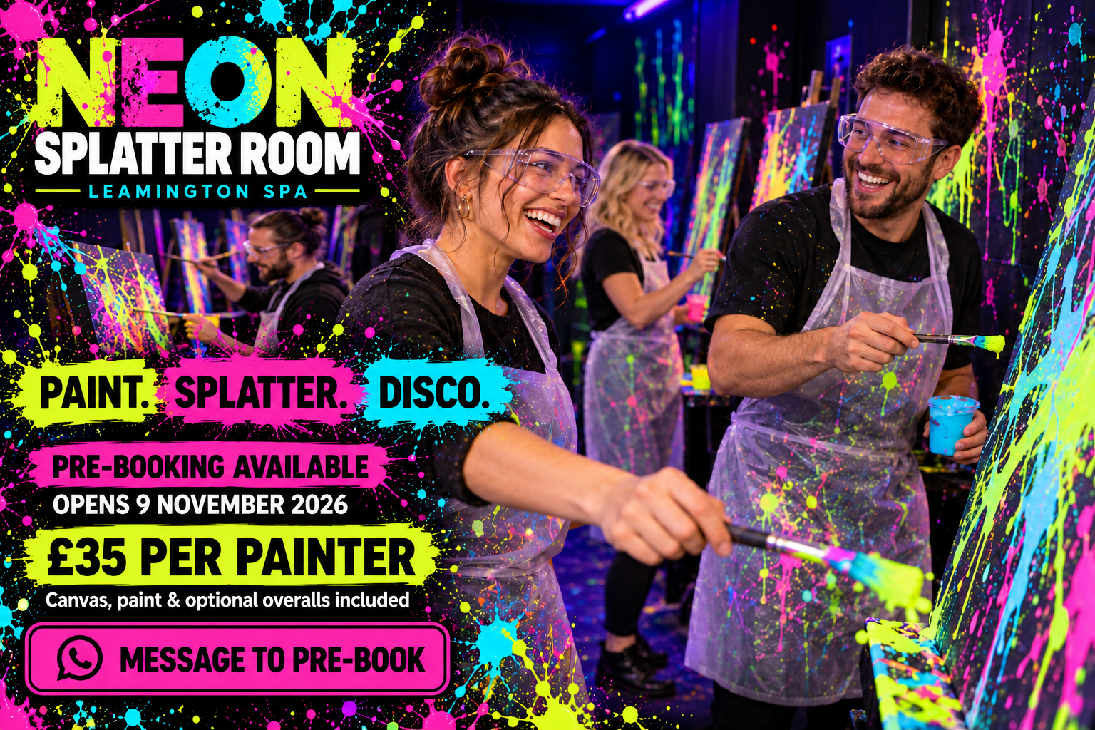 Neon Splatter Room | Leamington Spa